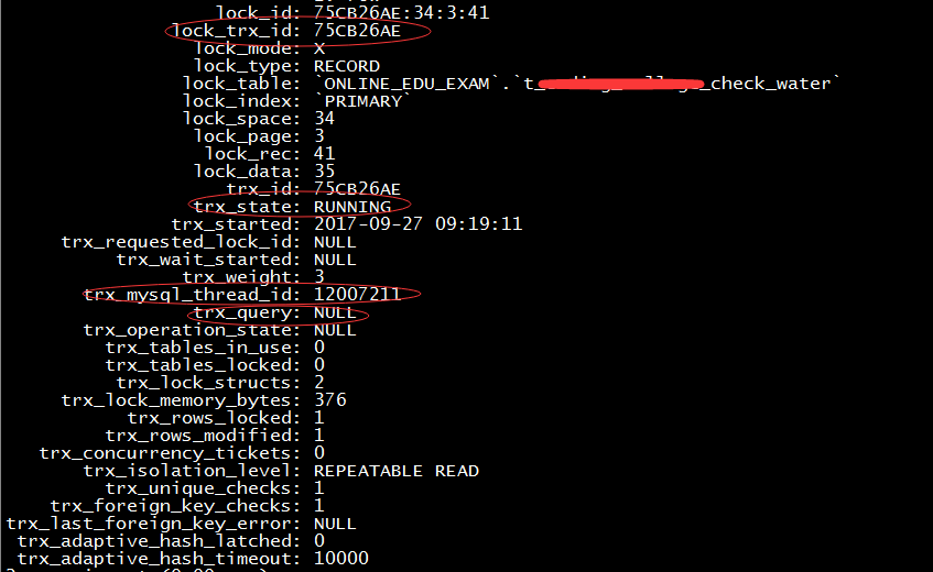 mysql 执行死锁原因排查